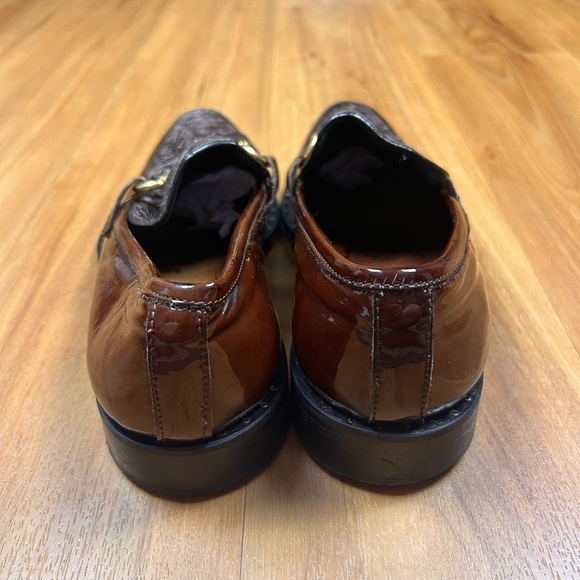 Vero Cuoio Mens Leather‎ Loafers Brown Patent Horsebit Italy EU 40 Dress main image 7